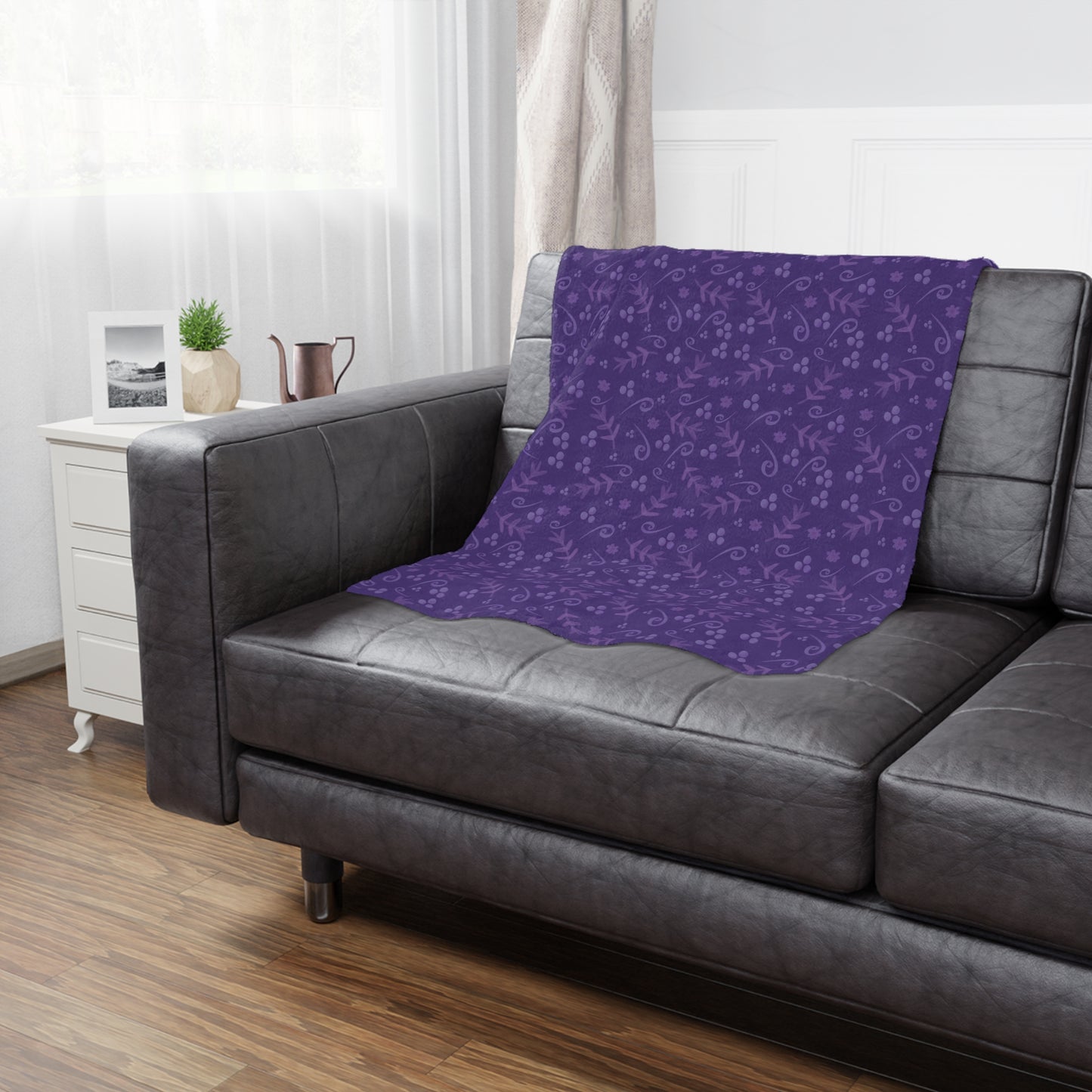 Clementine Purple Minky Blanket