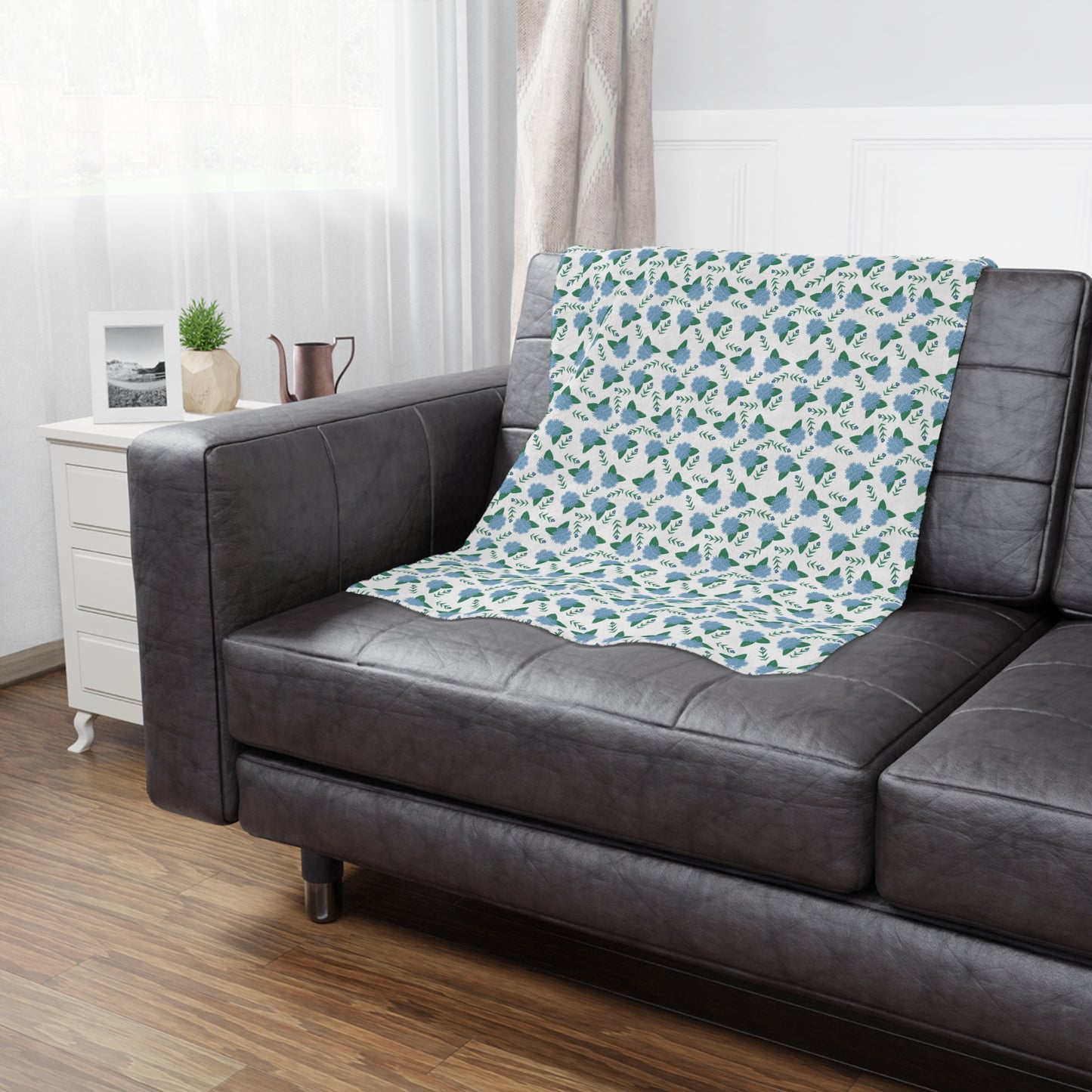 Hydrangea Minky Blanket