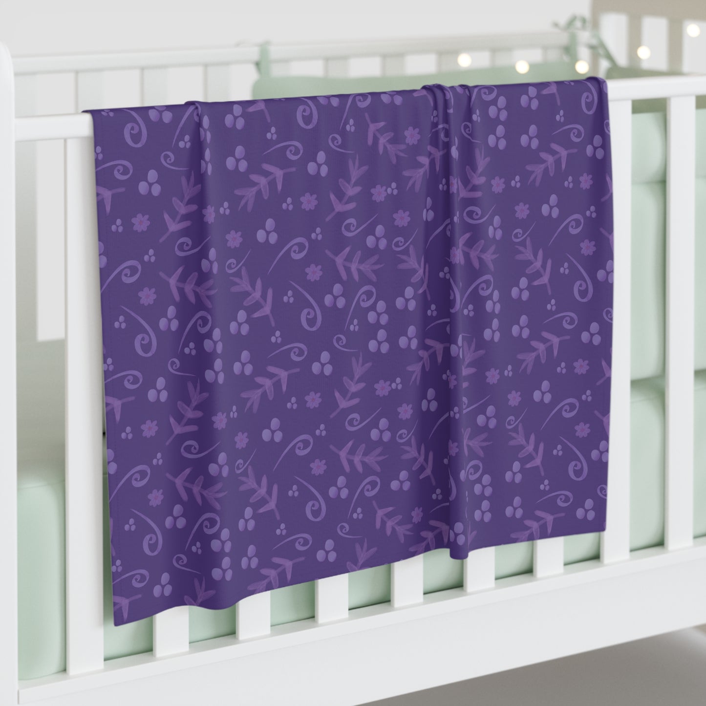 Clementine Purple Baby Swaddle Blanket