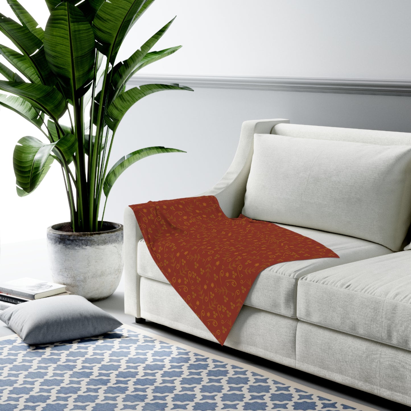 Clementine Red Baby Swaddle Blanket