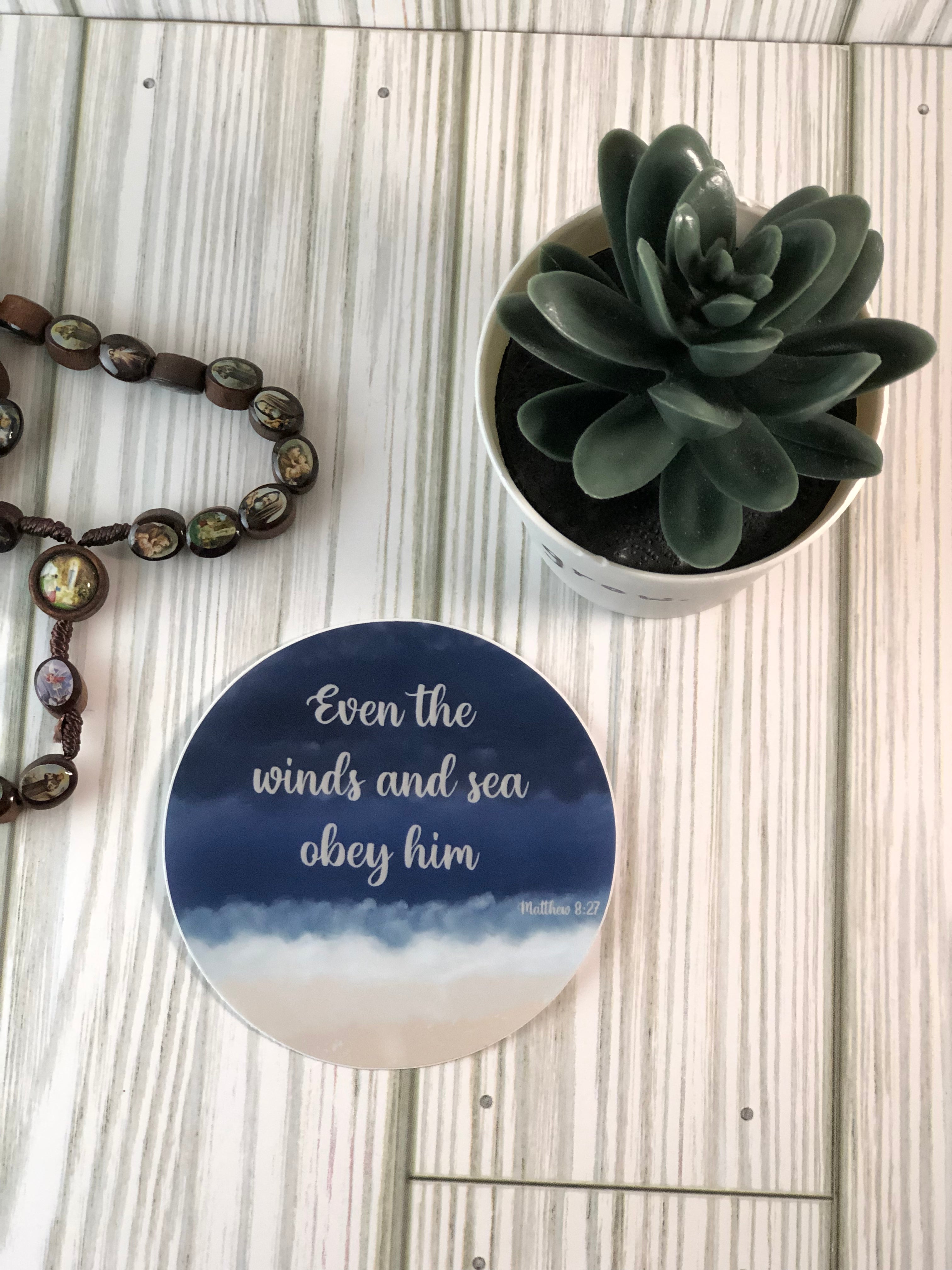 Matthew 8:27 Sticker – Emmy B. Catholic, LLC