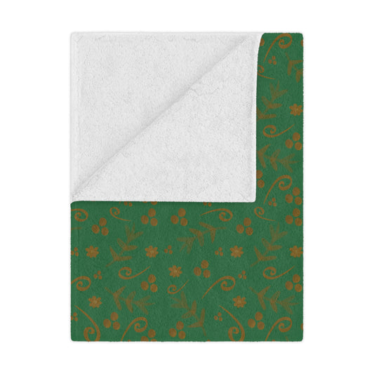 Clementine Green Minky blanket