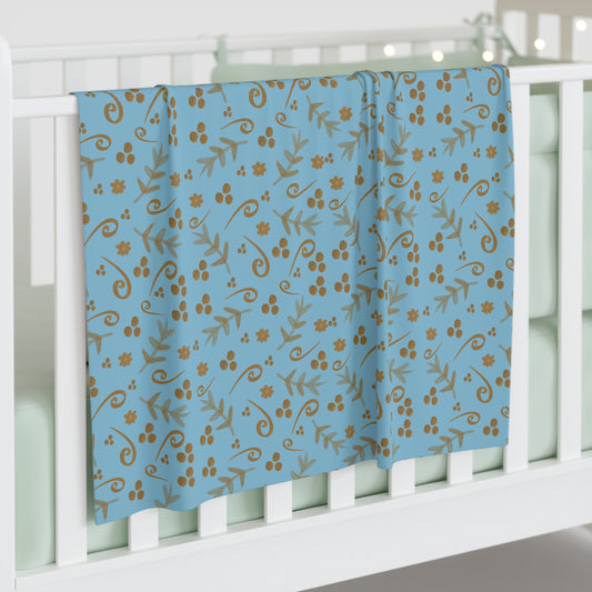 Clementine Blue Baby Swaddle Blanket