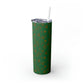 Clementine Green Skinny Tumbler with Straw, 20oz