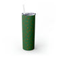 Clementine Green Skinny Tumbler with Straw, 20oz
